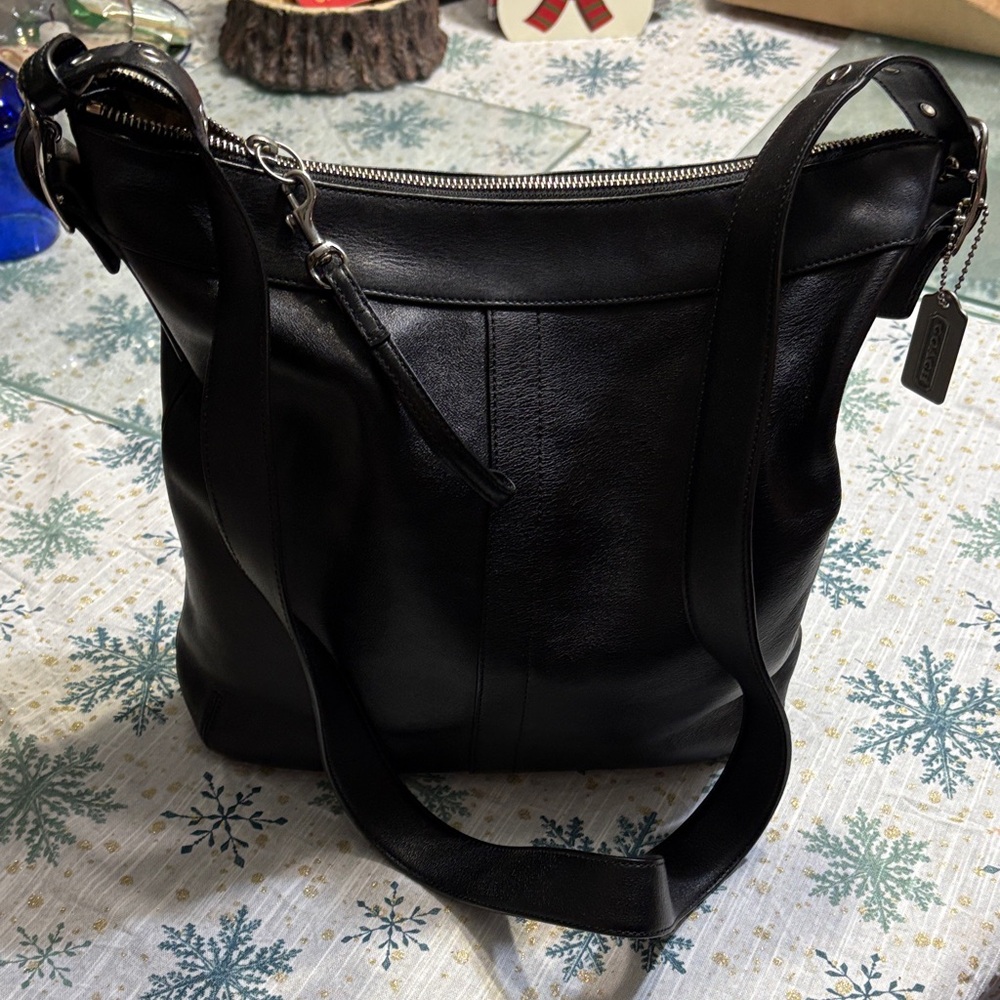 Coach Black Leather Crossbody Bag